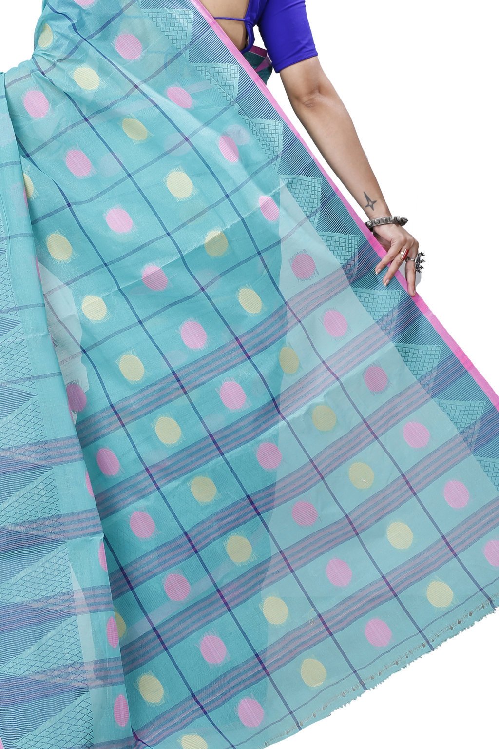 See Green Pure Cotton Rebeka Tant Saree (1005)